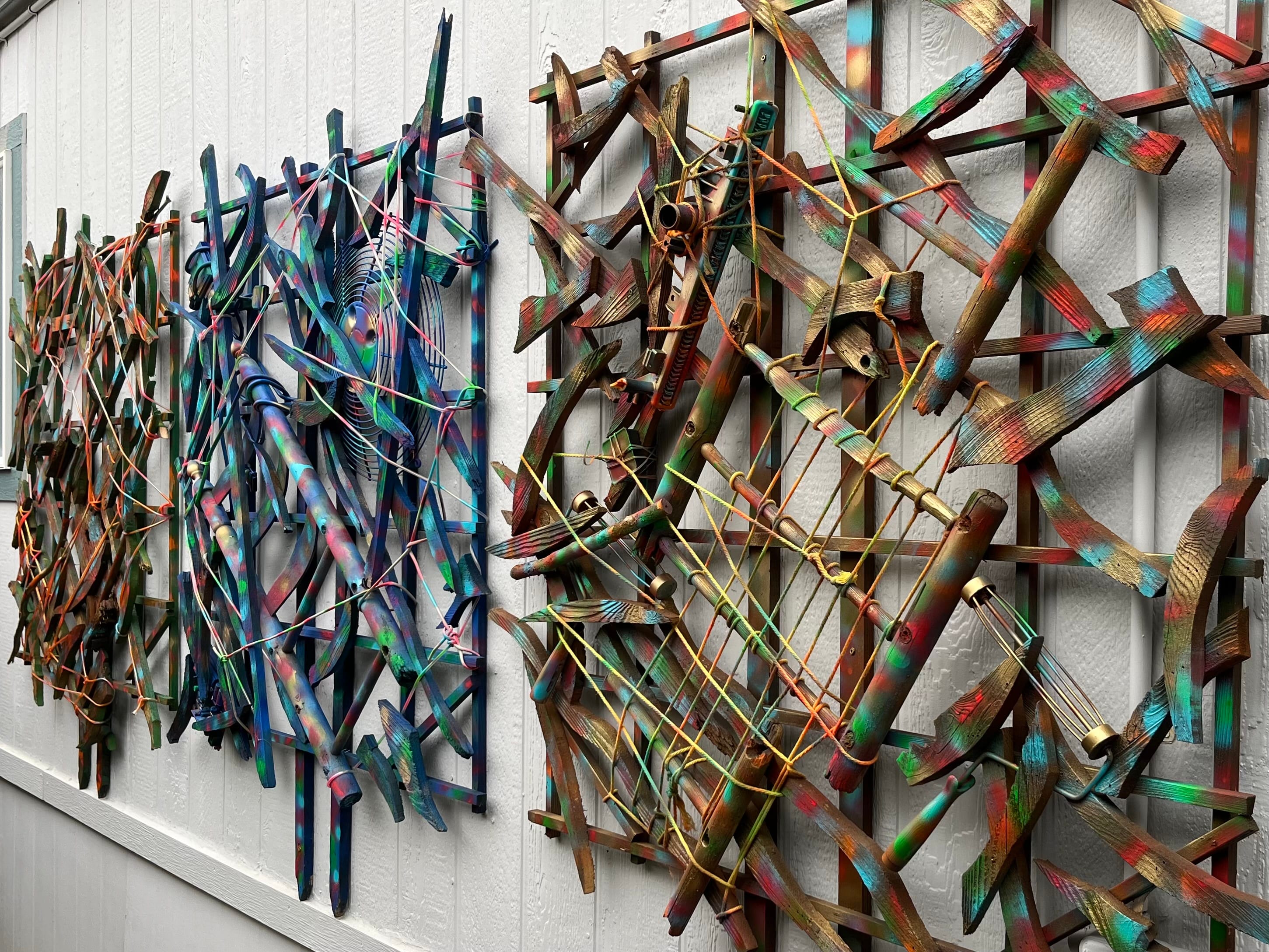 Triptych mounted on wall