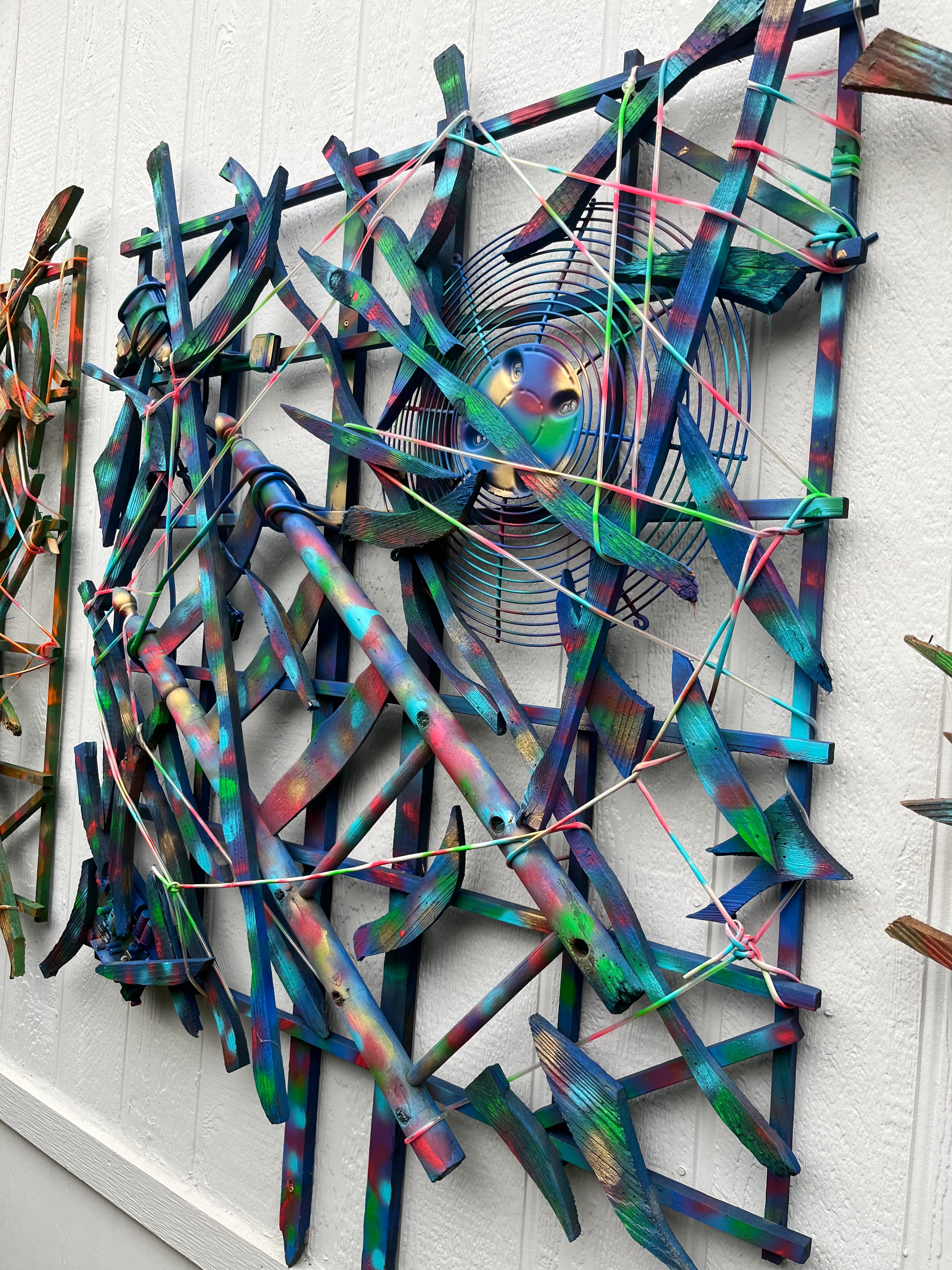 Triptych piece two - blue tones