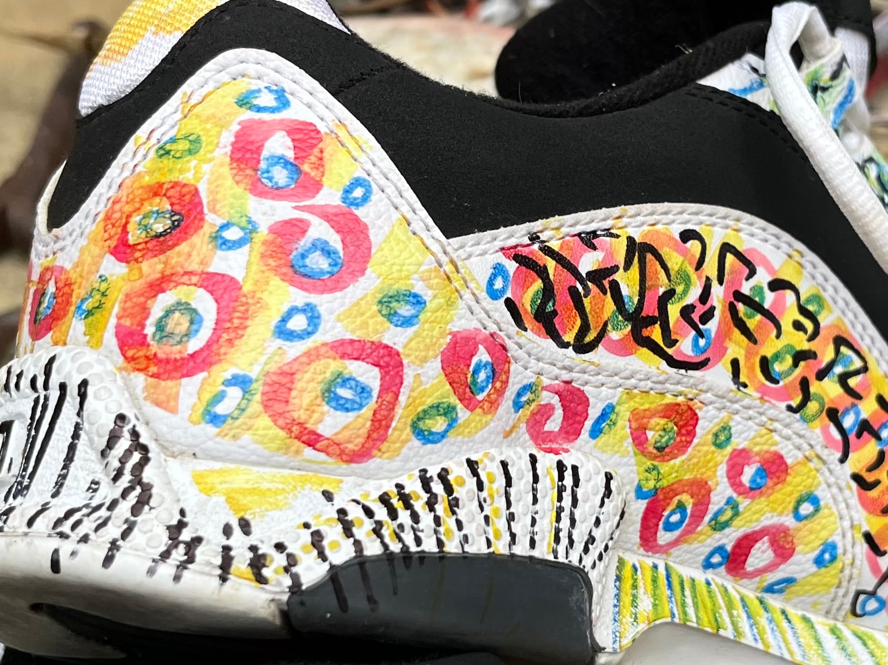 Colorful shoe creation