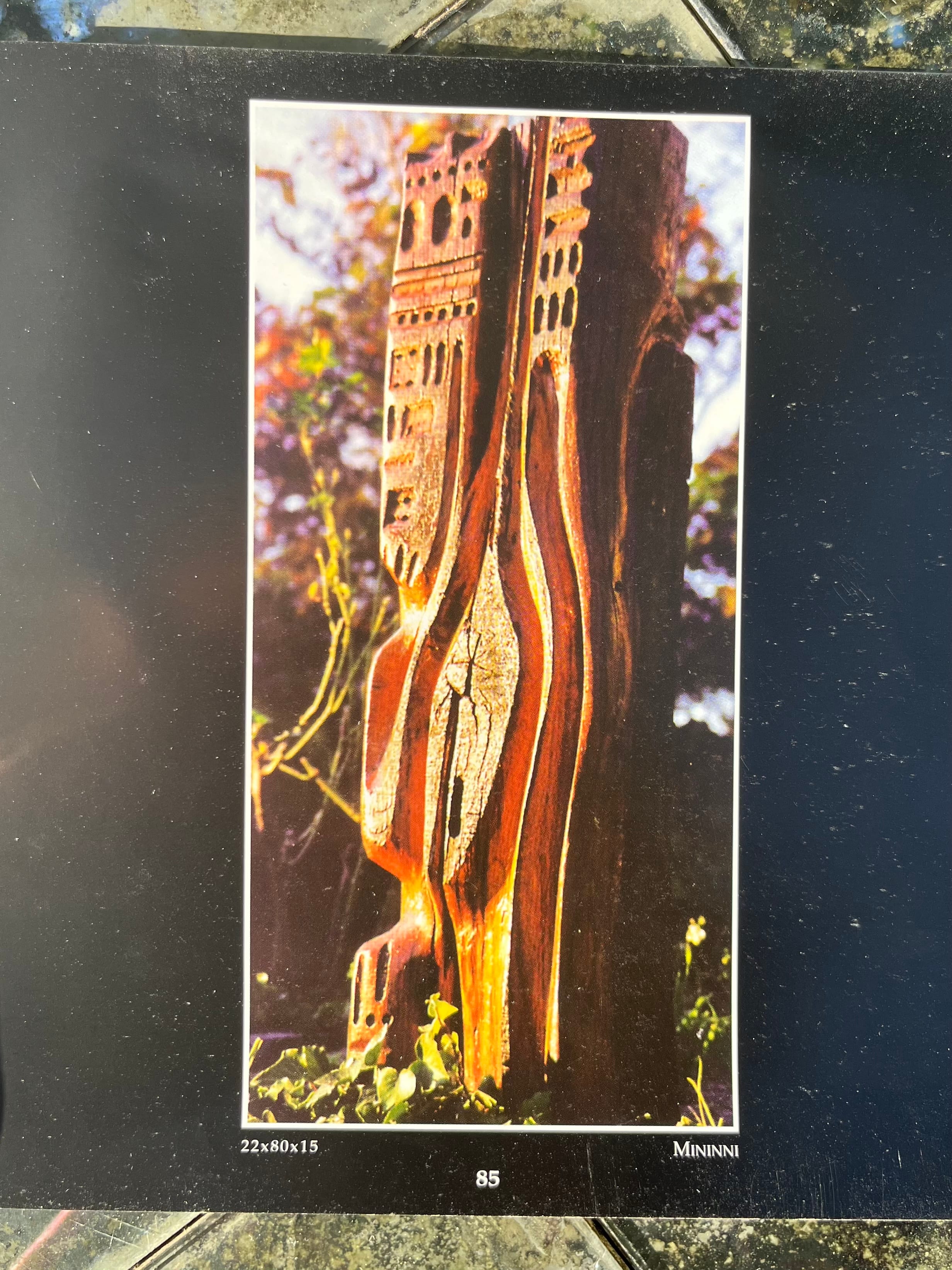 Sculpture from railway ties