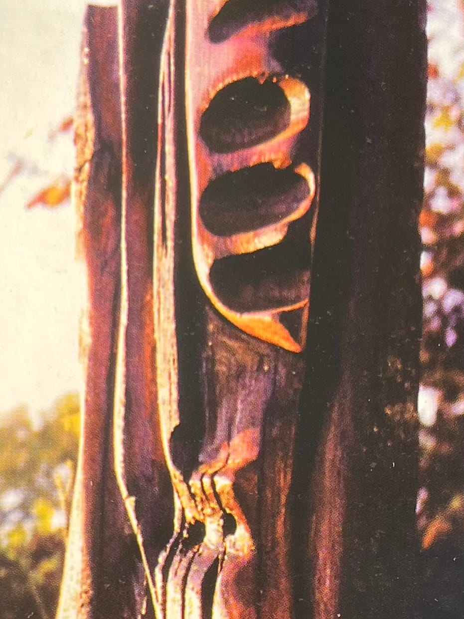 Sculpture from railway ties