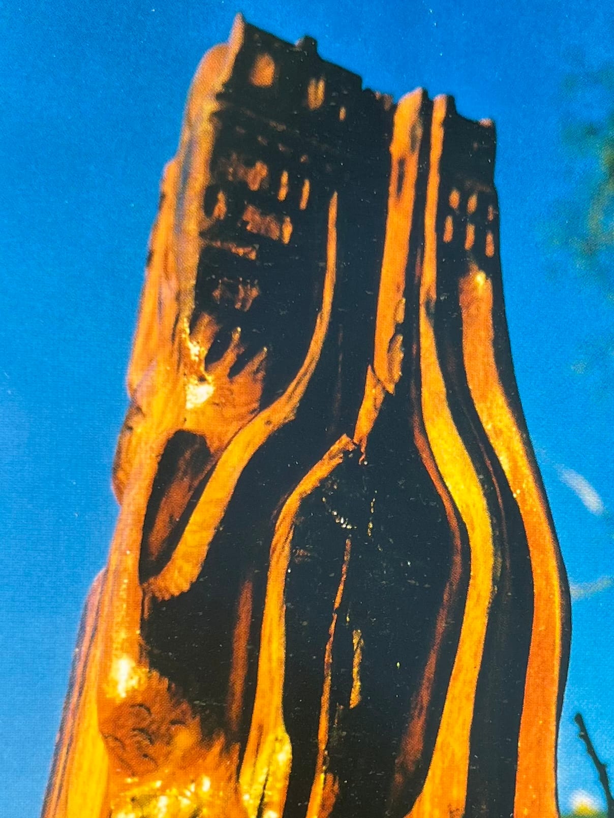 Sculpture from railway ties